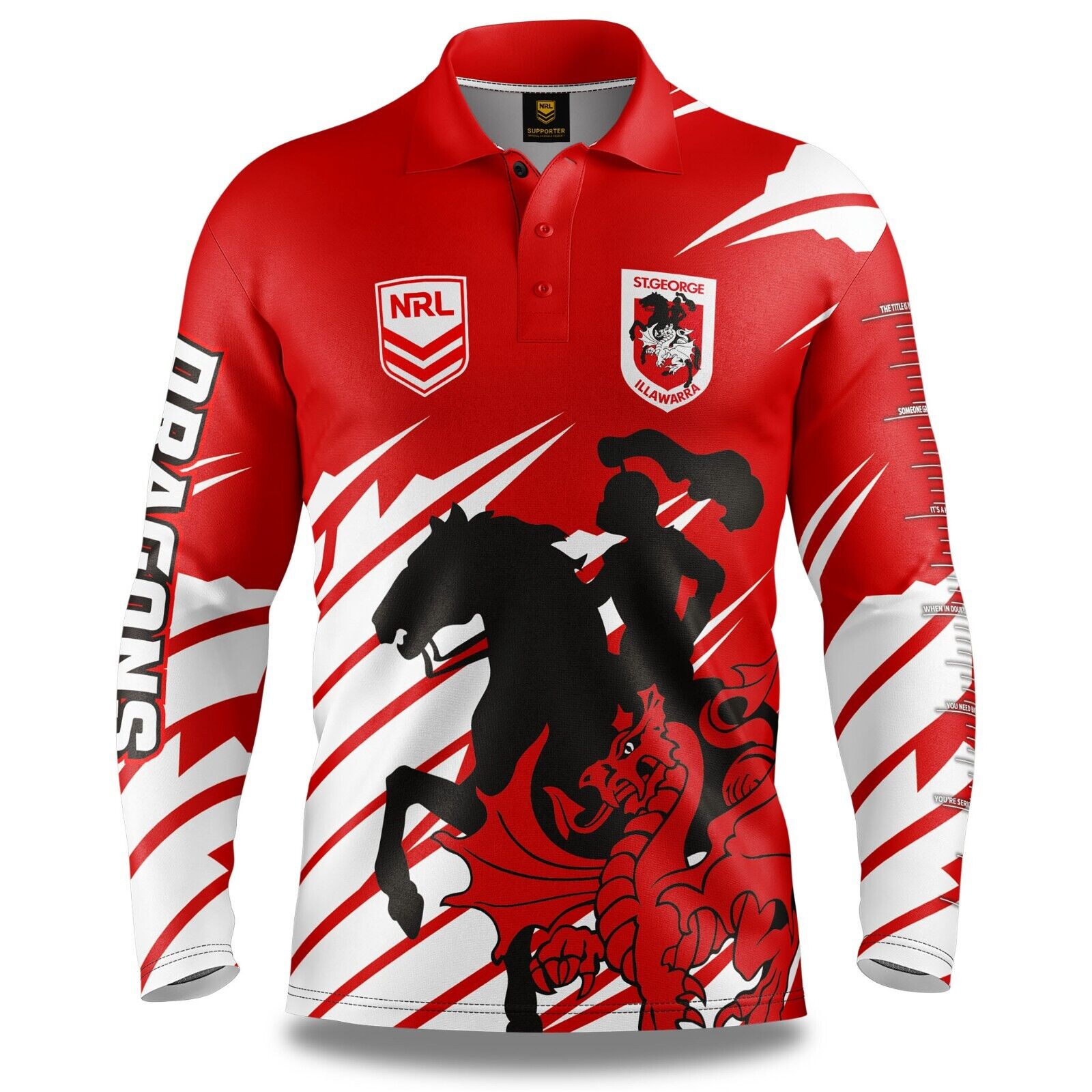 NRL 'Ignition' Fishing Shirt - Penrith Panthers - Youth - Polo