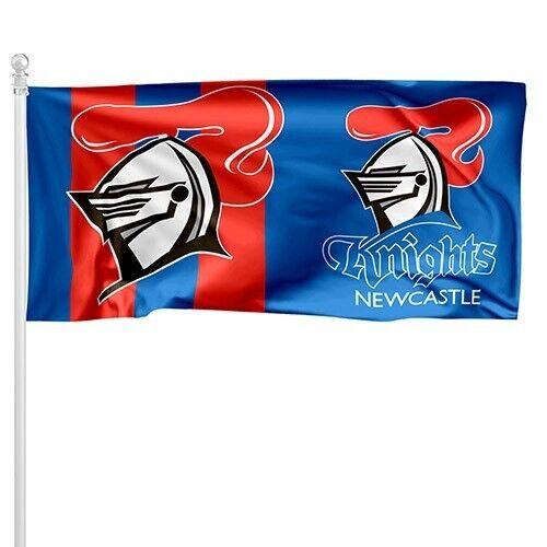 Nrl Pole Flag - Newcastle Knights - 90cm X 180cm - Steel Eyelets