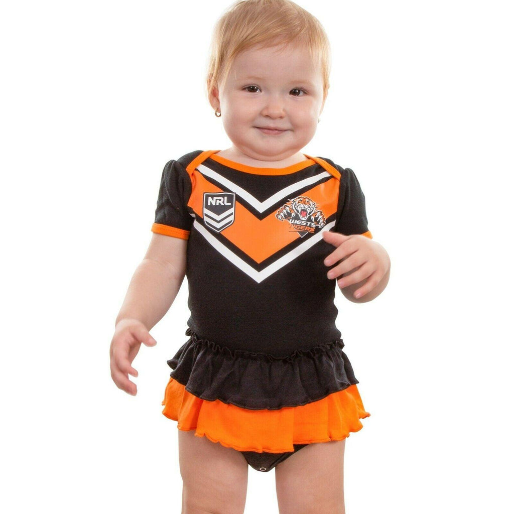 NRL Girls Tutu Footy Suit Body Suit - Brisbane Broncos - Baby Toddler