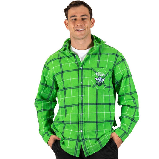 NRL 'Mustang' Flannel Polo - Canberra Raiders - Flanno Shirt