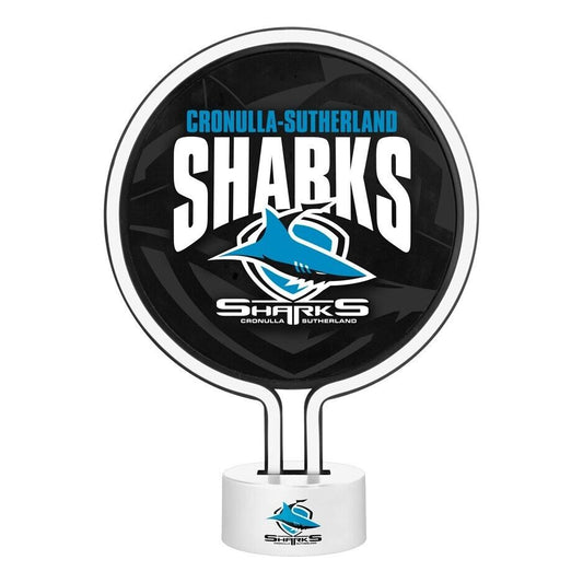 NRL Neon Light - Cronulla Sharks - 30 x 21.5 x 8.5cm - Team Logo