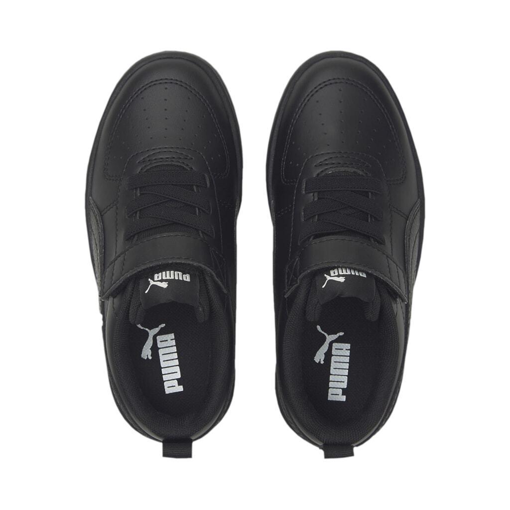 PUMA Rickie AC+ PS Shoe - Black Leather - Kids Sizes - School