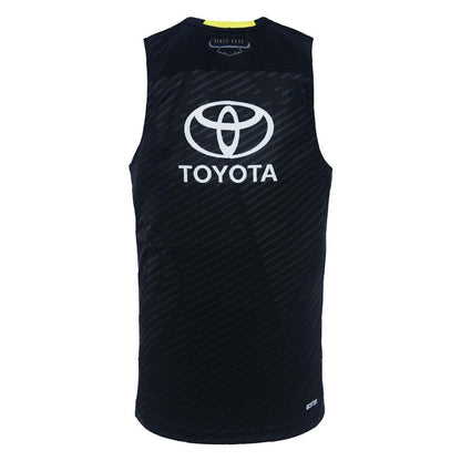 NRL 2024 ALT Training Singlet - North Queensland Cowboys - Black - Mens -DYNASTY