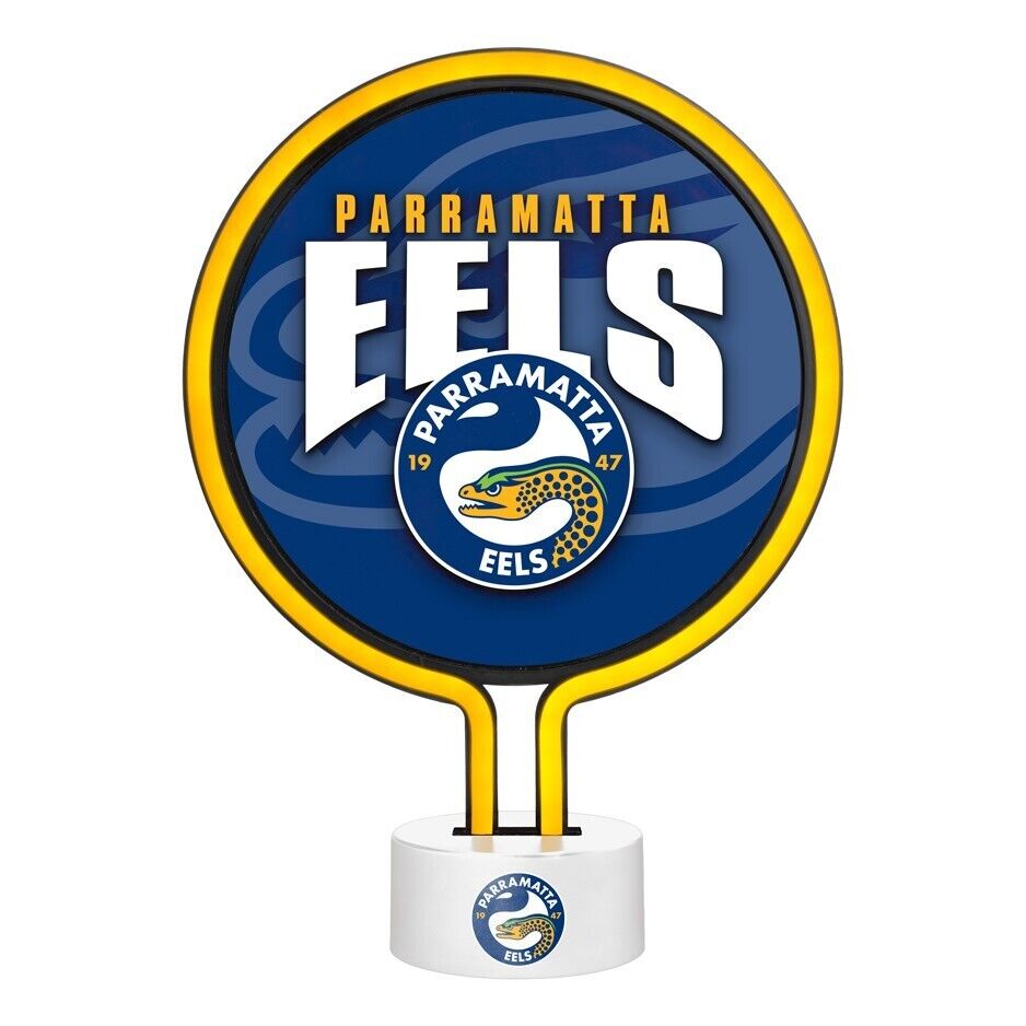 NRL Neon Light - Parramatta Eels - 30 x 21.5 x 8.5cm - Team Logo