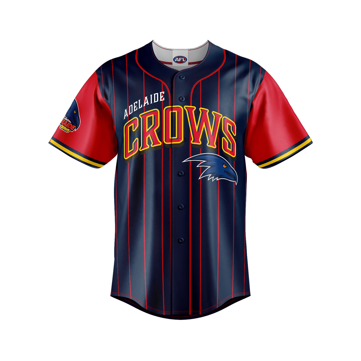 AFL 'Slugger' Baseball Shirt - Adelaide Crows - Tee - Aussie Rules