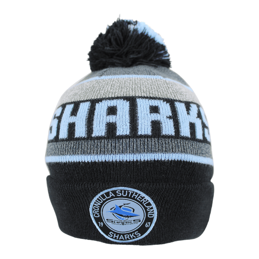 NRL Tundra Beanie - Cronulla Sharks - Winter Hat - Adult - OSFM