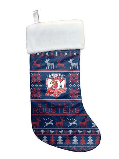 NRL Christmas Stocking - Sydney Roosters - Sweater Print - XMAS