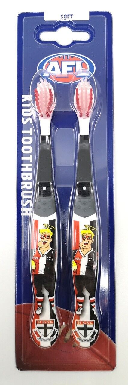 AFL Mascot Kids Toothbrush - St Kilda Saints - Soft/Medium