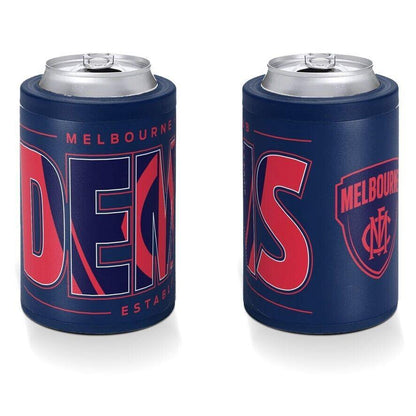 AFL Insulated Can Cooler - Melbourne Demons - Stubby Cooler - Twist Top Lid