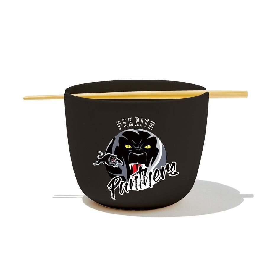 NRL Noodle Bowl with Chopsticks - Penrith Panthers - Ceramic - 490ml