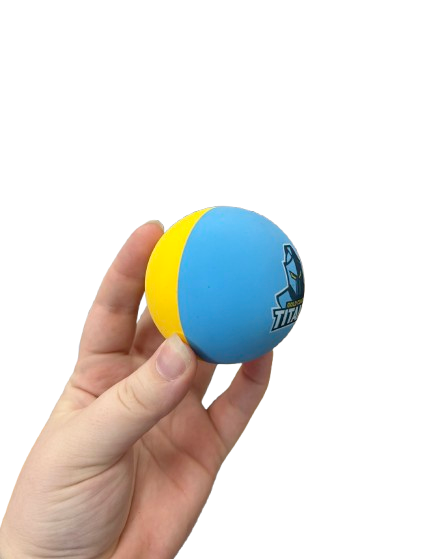 NRL Rubber High Bounce Hand Ball - Gold Coast Titans - Single - 6cm