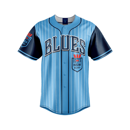 NRL 'Slugger' Baseball Shirt - NSW Blues - Tee