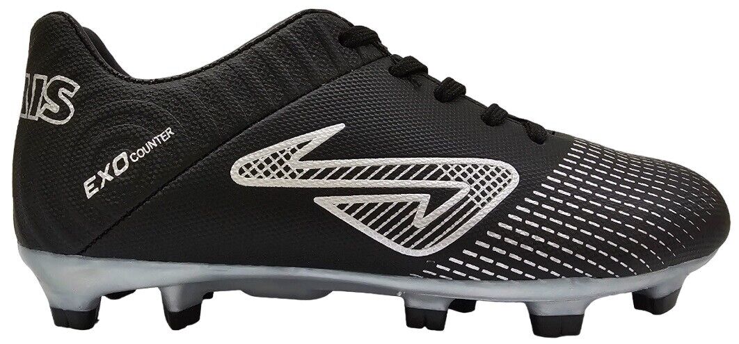 NOMIS Immortal 2.0 FG Football Boots - Black/Silver - Youth - Kids - Shoe