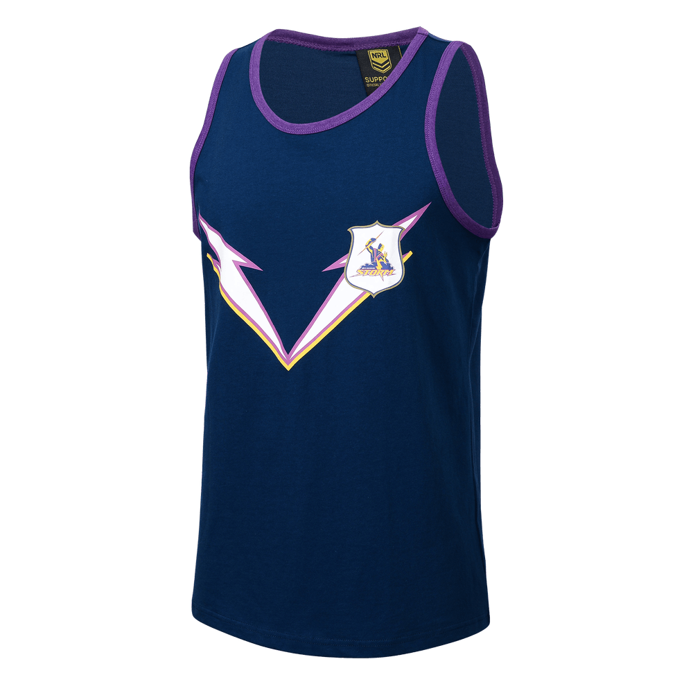 NRL Cotton Retro Singlet - Melbourne Storm - Mens - Heritage