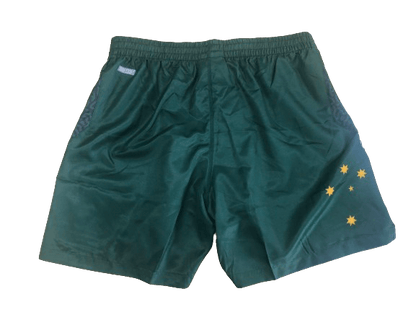 NRL 2024 Gym Shorts - Australian Kangaroos - Green - MENS - CLASSIC