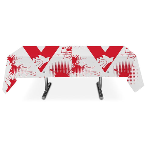 AFL Table Cover - Sydney Swans - Tablecloth - 200cm x 100cm - Plastic