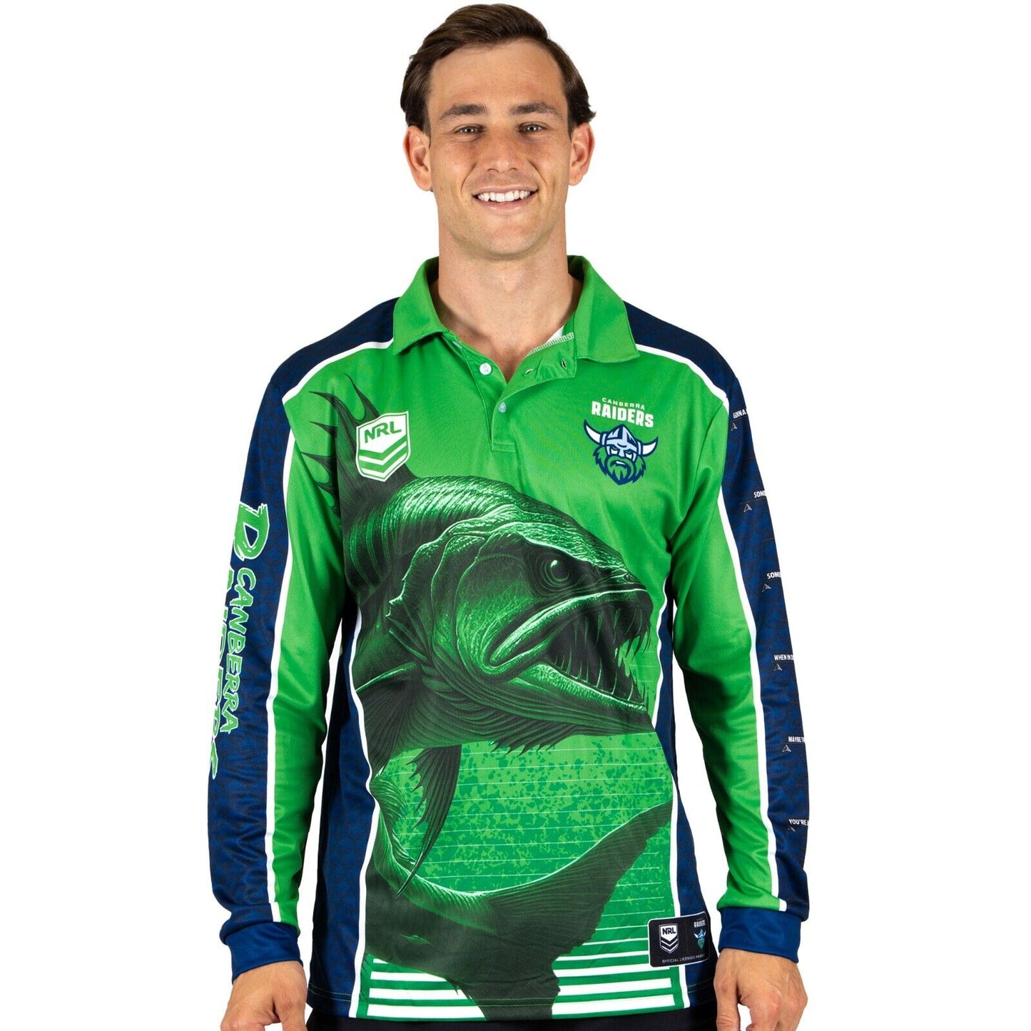 NRL 'Barracuda' Fishing Shirt - Canberra Raiders - Youth - Polo