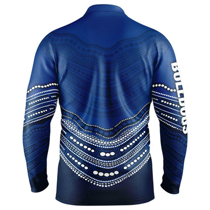 NRL Long Sleeve Indigenous Fishing Polo Tee Shirt - Canterbury Bulldogs - Adult