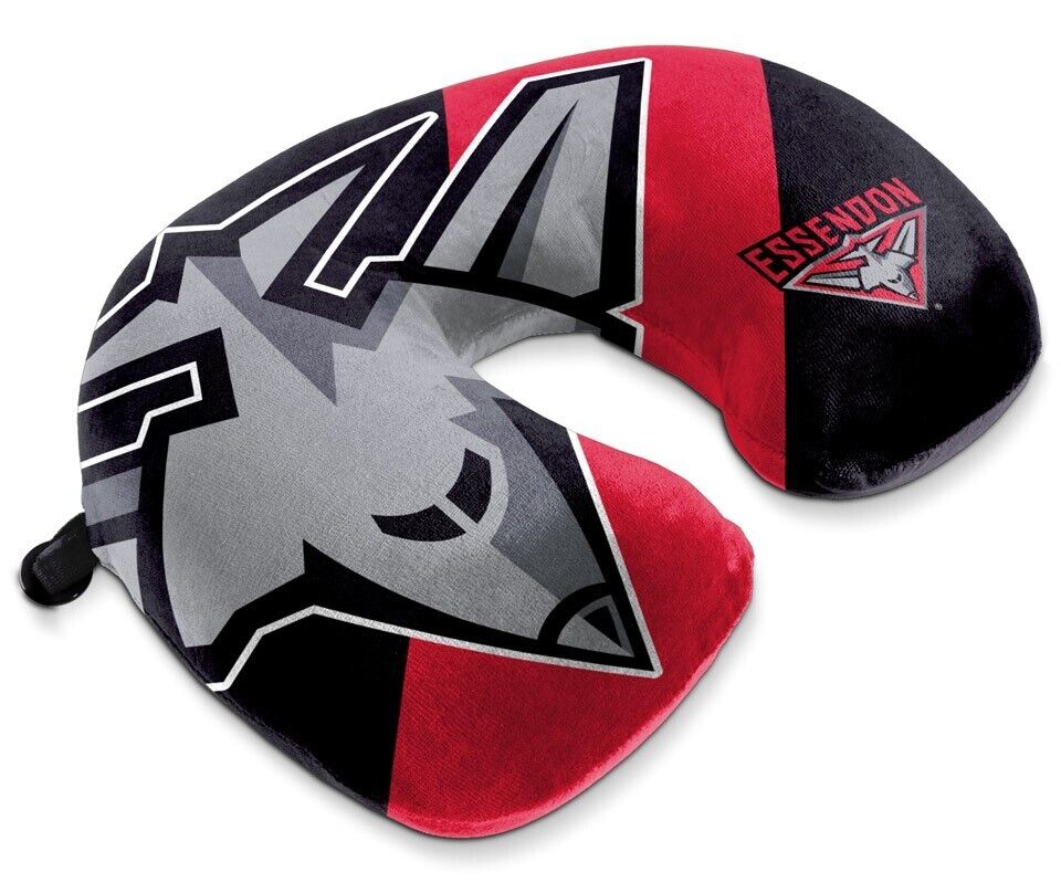 AFL Travel Pillow - Essendon Bombers - U Shaped - Neck Cushion