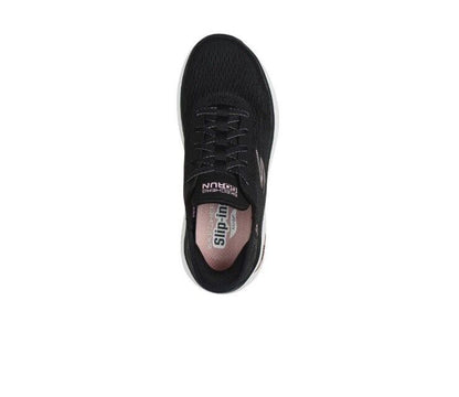 SKECHERS Slip In Max Cushioning Arch Fit Shoe - Paramount - Black/Pink - Womens