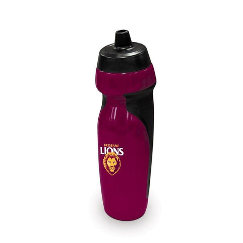 AFL Sports Drink Bottle 640ml - Brisbane Lions - Rubber Grip