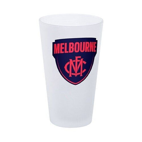 AFL Frosted Conical Glass - Melbourne Demons - 500ml - Single