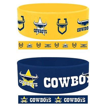 NRL Wrist Bands Set of 2 - North Queensland Cowboys - Set of Two - Silicone Band