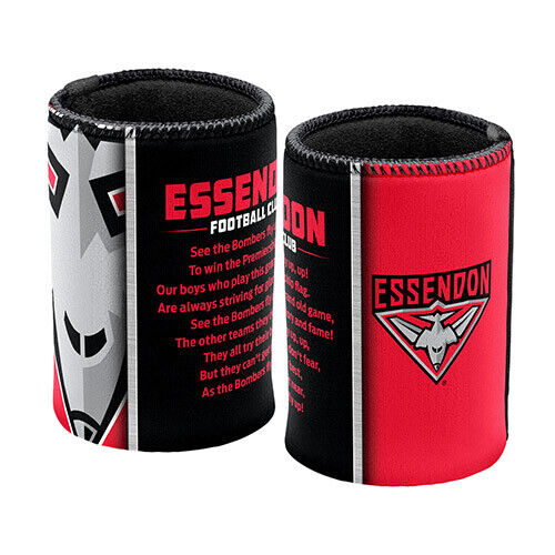 AFL Drink Stubby Cooler - Team Song - Essendon Bombers - Can Cooler