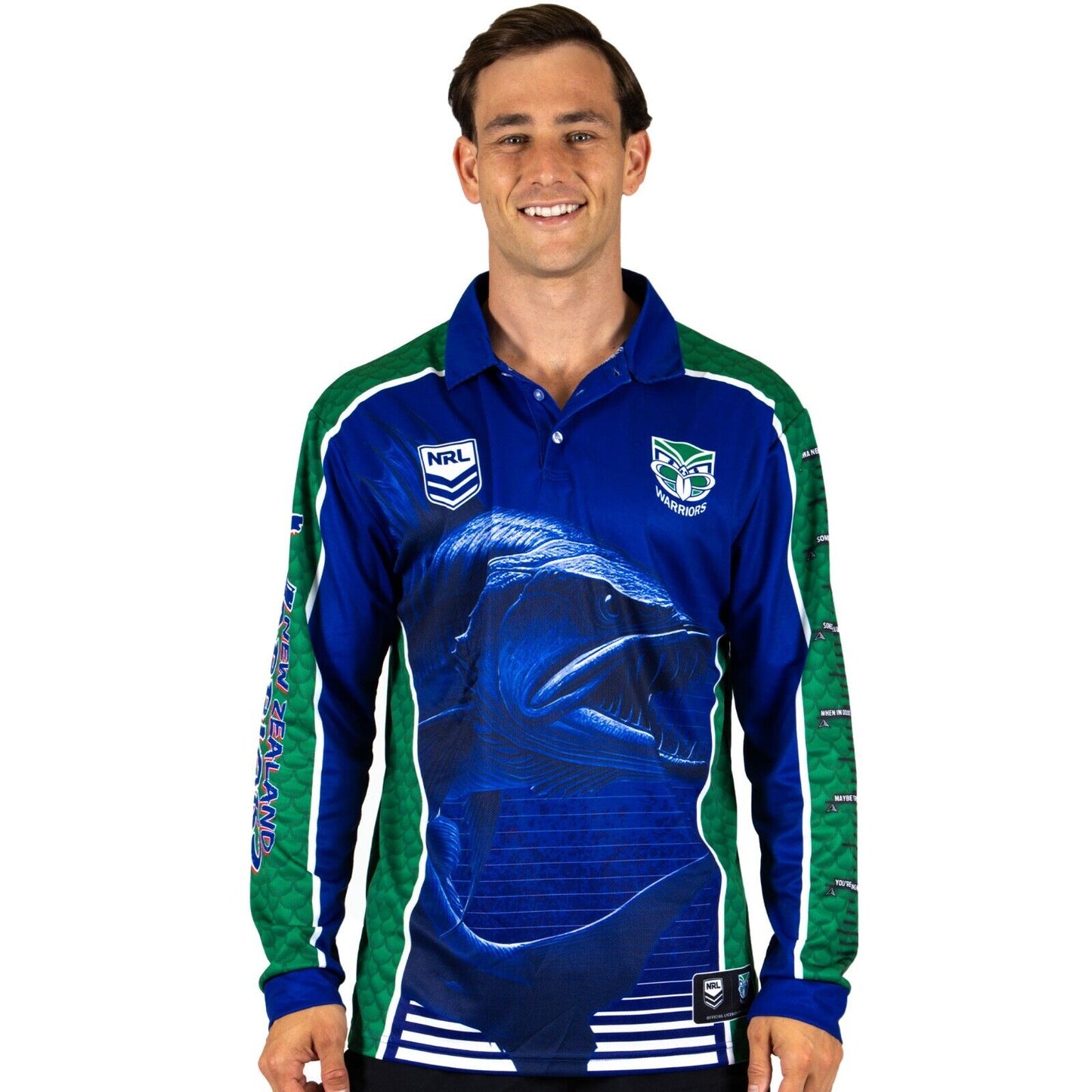 NRL 'Barracuda' Fishing Shirt - New Zealand Warriors - Youth - Polo