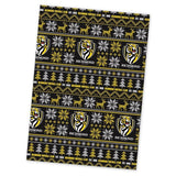 AFL Christmas Wrapping Paper - Richmond Tigers  - XMAS - 49cm X 69cm