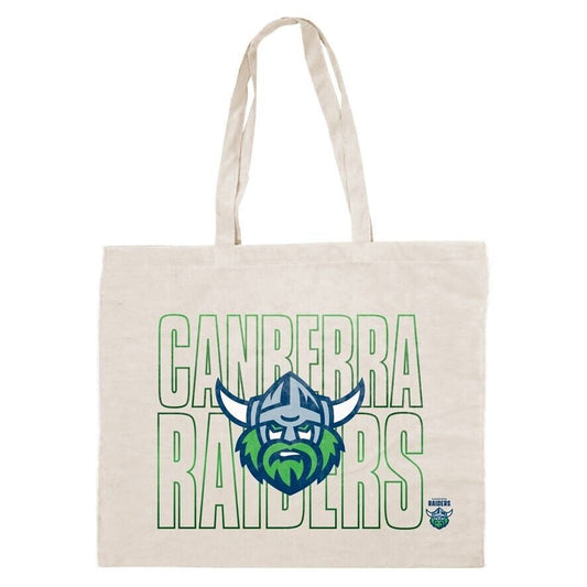 NRL Canvas Tote Bag - Canberra Raiders - Re-Useable Carry Bag