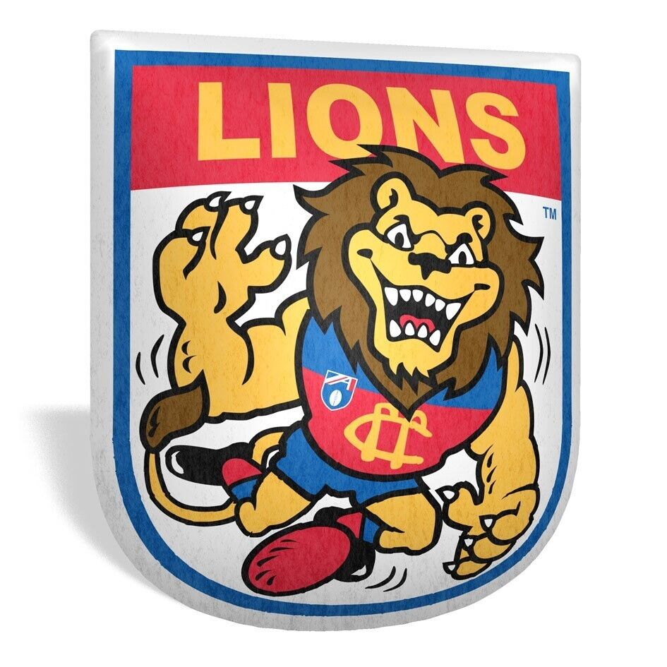 AFL Mascot Shaped Cushion - Brisbane Lions - 35cm x 40cm - Pillow