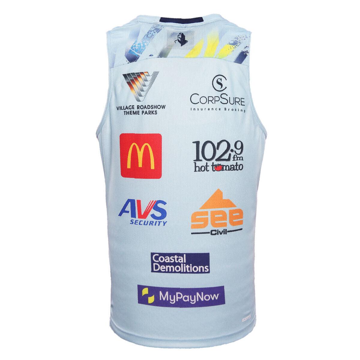 NRL 2024 Training Singlet - Gold Coast Titans - Light Blue - Adult - Mens