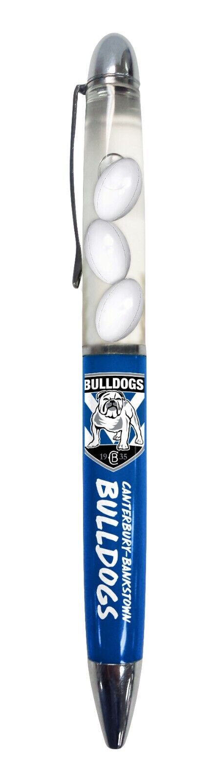 NRL Floating Pen - Canterbury Bulldogs - Twist Open - Black Ink