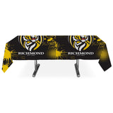 AFL Table Cover - Richmond Tigers - Tablecloth - 200cm x 100cm - Plastic