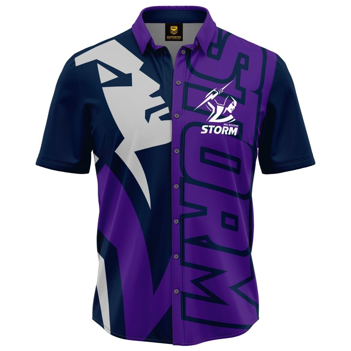 NRL 'Showtime' Party Shirt - Melbourne Storm - Adult - Mens - Polo