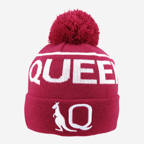 NRL Blitz Beanie - Queensland Maroons - QLD - Winter Hat - Adult - OSFM