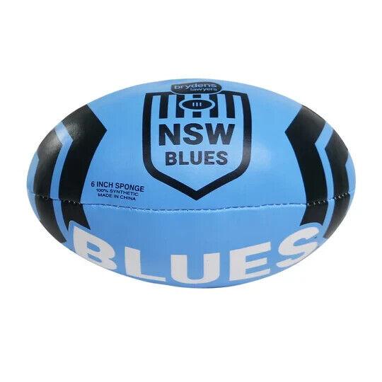 NRL 6 Inch Supporter Sponge Football - New South Wales Blues - Ball - NSW