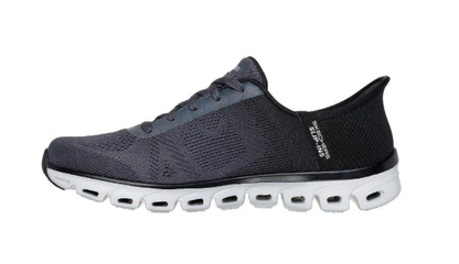 SKECHERS Slip-Ins Glide Step Shoe - Excite - Black/Charcoal - Womens