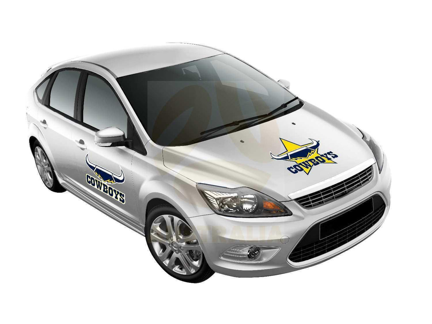 NRL Car Monster Decal - North Queensland Cowboys - Sticker - Team Logo - 470mm