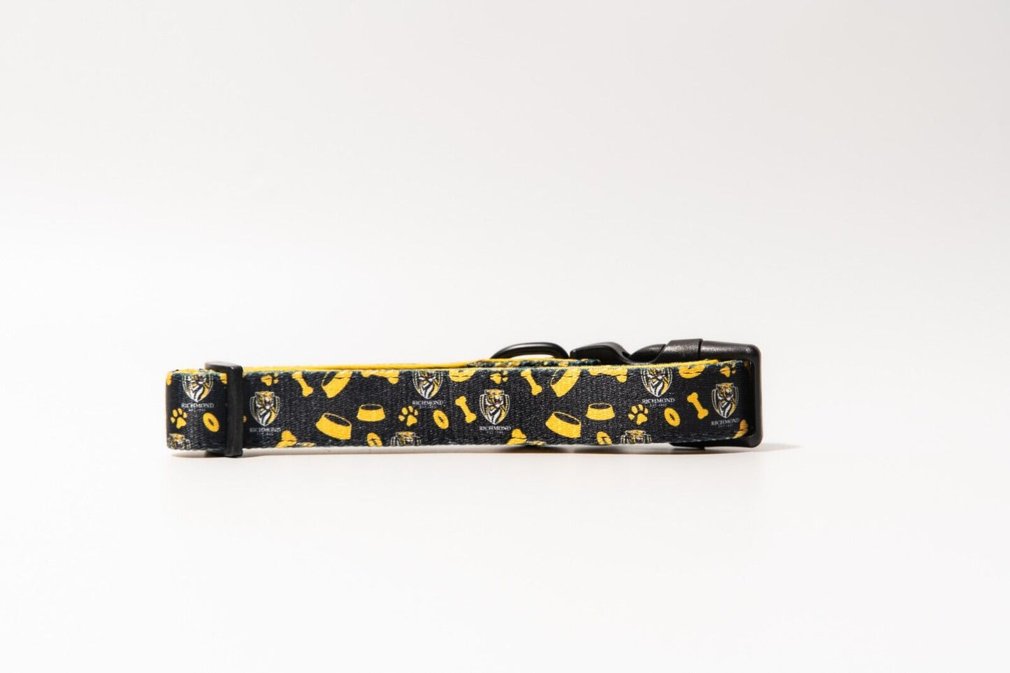 AFL Adjustable Dog Collar - Richmond Tigers - Small To Large -Strong Durable