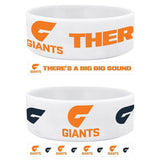 AFL Wrist Bands Set of 2 - GWS Giants - Set of Two - Silicone Band