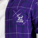 NRL 'Mustang' Flannel Polo - Melbourne Storm - Flanno Shirt