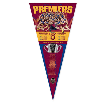 AFL 2024 PREMIERS TEAM PHOTO PENNANT FLAG - BRISBANE LIONS - ETA DEC 2024 - PH2