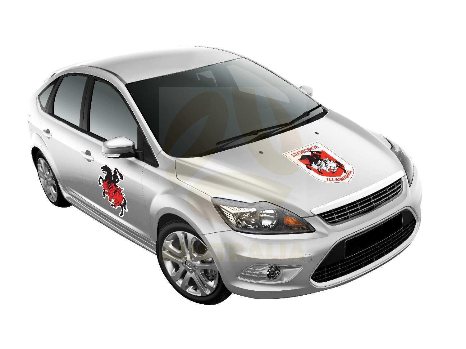 NRL Car Monster Decal - St George Illawarra Dragons - Sticker - Team L