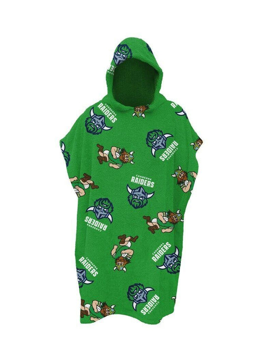 NRL Youth Hooded Towel - Canberra Raiders - Kids - Beach Bath - OSFM