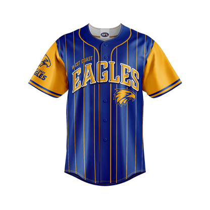 AFL 'Slugger' Baseball Shirt - West Coast Eagles - Tee - Aussie Rules