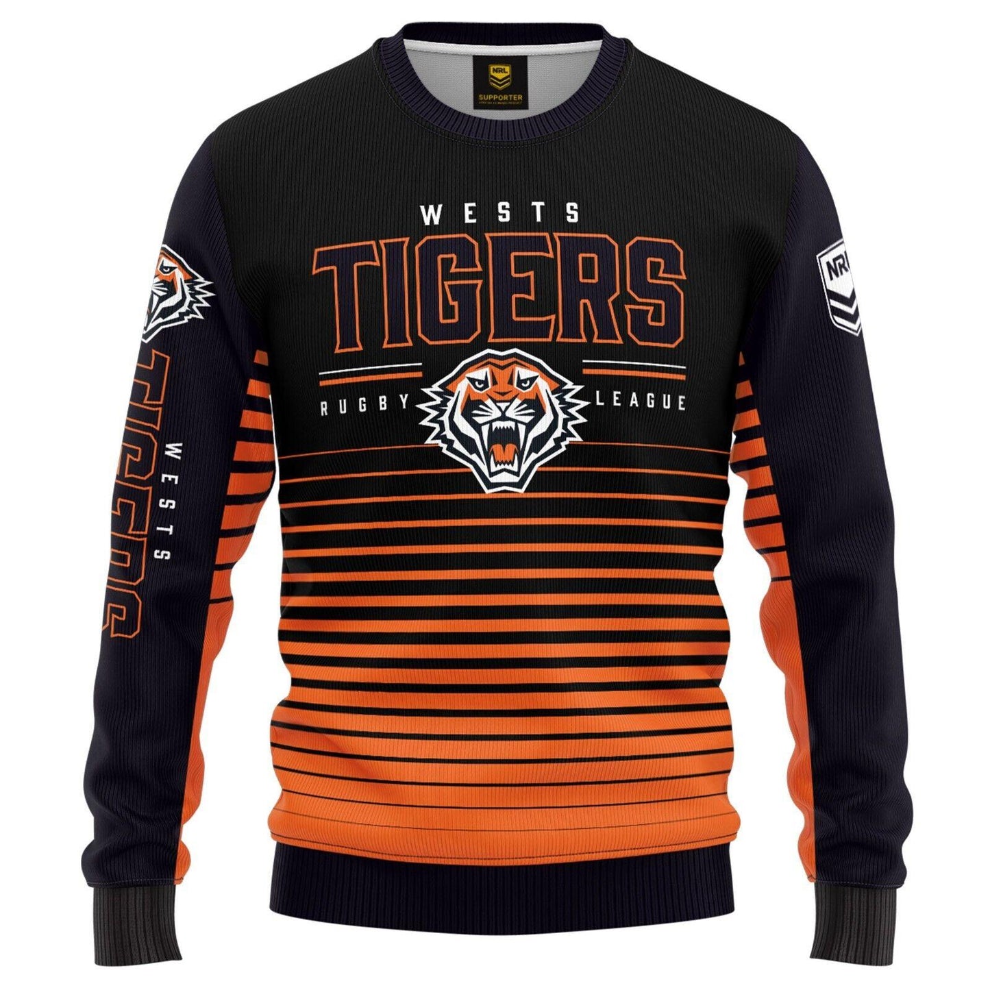 NRL Kids Game Time Pullover - West Tigers - Infant Baby - Light Jumper