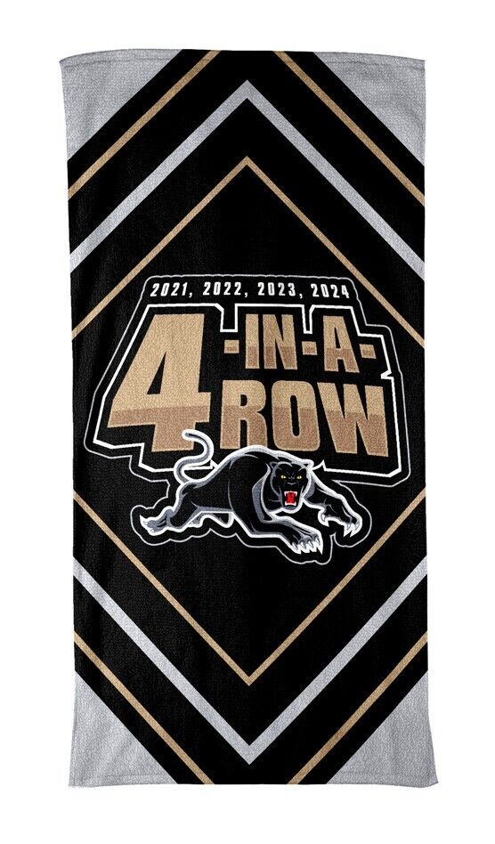 NRL 2024 PREMIERS BEACH TOWEL - PENRITH PANTHERS - ETA DEC 2024 - PH2