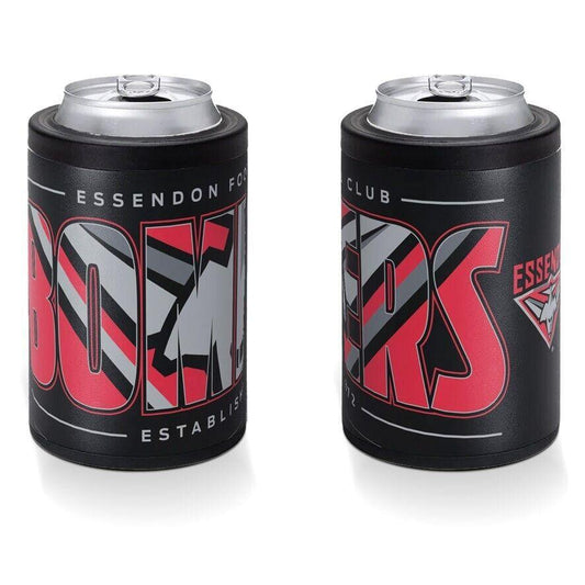 AFL Insulated Can Cooler - Essendon Bombers - Stubby Cooler - Twist Top Lid